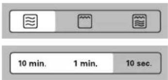 10 min. 1 min. 10 sec.