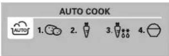 AUTO COOK 1. 2. 3. 4.