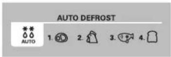 AUTO DEFROST 1. 02 2. 3. 4. AUTO