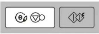 Two gray rectangular icons with symbols: one containing a circular icon with a dash, another with a triangular symbol and a lightning bolt, both on a white background.