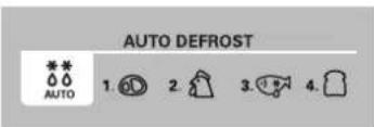 AUTO DEFROST 1. 2. 3. 4. AUTO