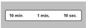 10 min. 1 min. 10 sec.
