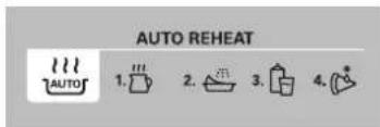 AUTO REHEAT AUTO 1. 2. 3. 4.