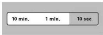 10 min. 1 min. 10 sec.