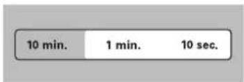 10 min. 1 min. 10 sec.