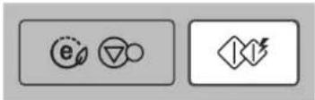 Two gray rectangular icons with symbols: one with a circular icon and the other with a triangular symbol and a lightning bolt icon.