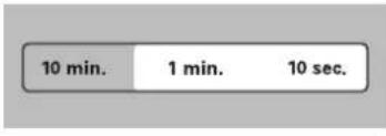 10 min. 1 min. 10 sec.