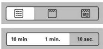 10 min. 1 min. 10 sec.