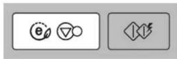 Two gray rectangular icons with symbols: one with a circular icon containing 'e', another with a triangle and circle, and another with a lightning bolt symbol.