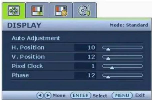 BENQ G910WA - Display menu - 1