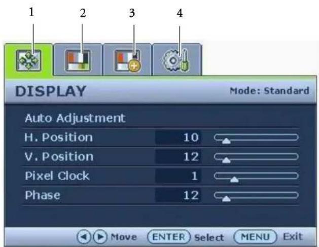 BENQ G910WA - Main menu mode - 1