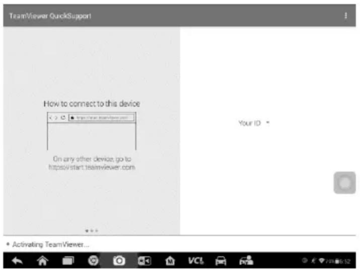 TeamViewer QuickSupport How to connect to this device On any other device, go to https://start.teamviewer.com Your ID * Activating TeamViewer...