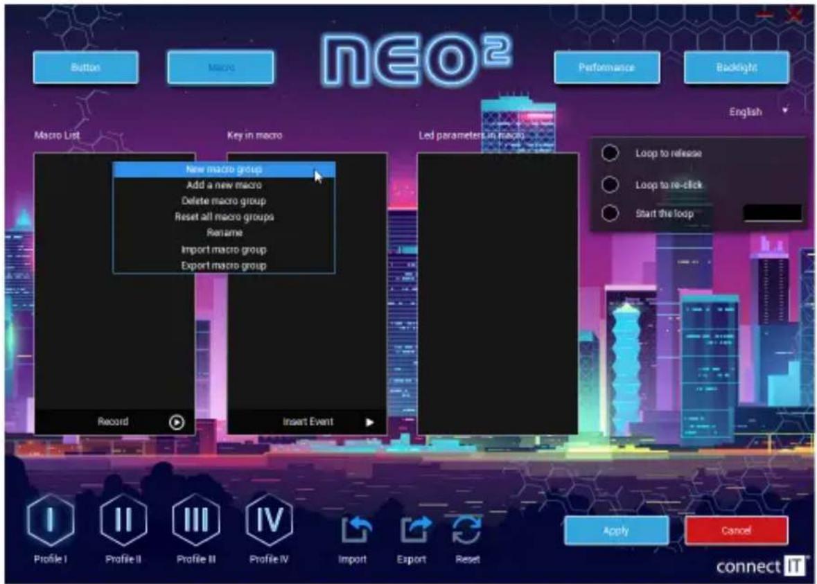 Connect IT NEO2 CMO-3589-BK - Vorgehensweise bei Makro-Erstellung: - 1