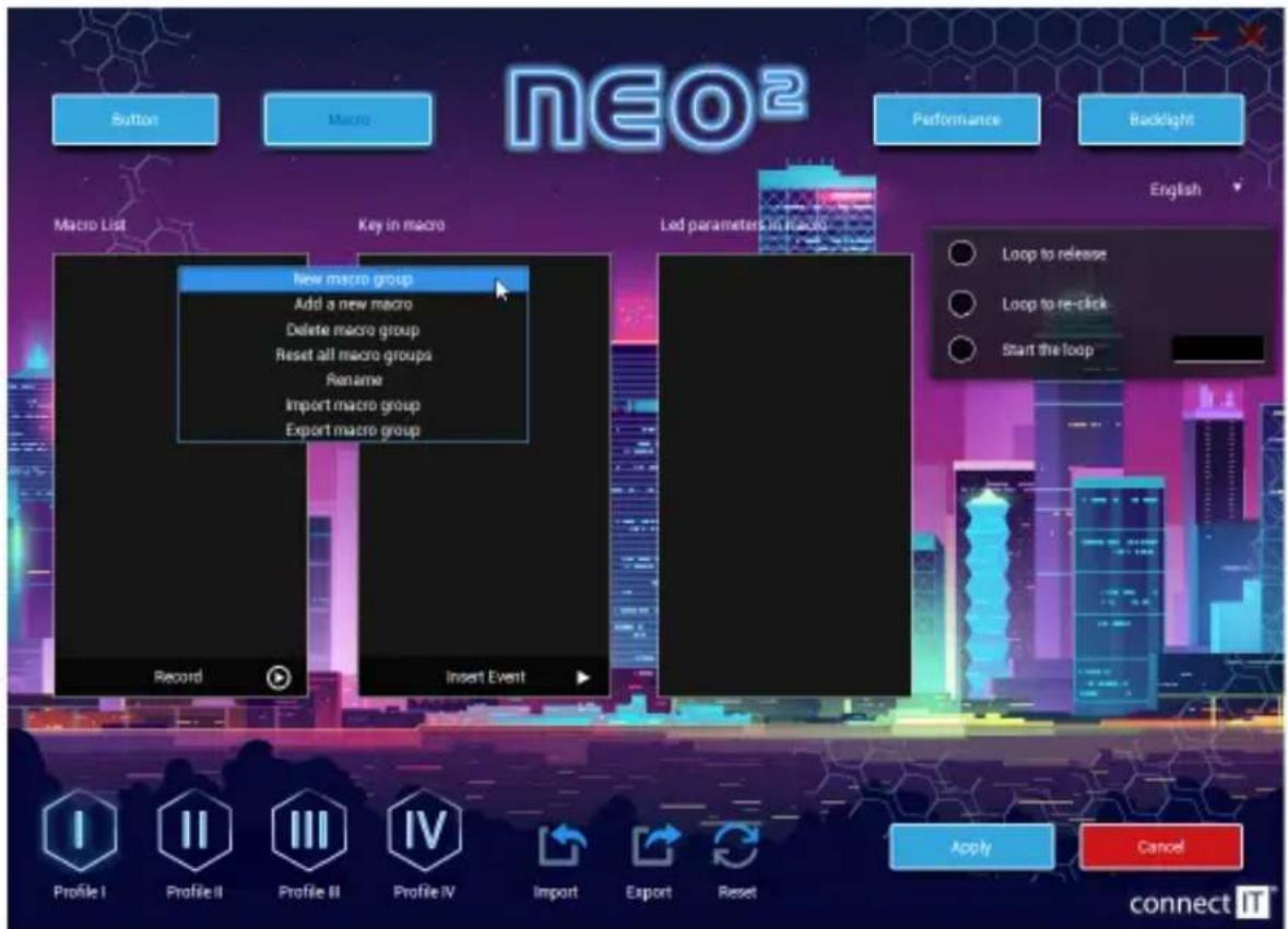 Connect IT NEO2 CMO-3589-BK - How to create a macro: - 1