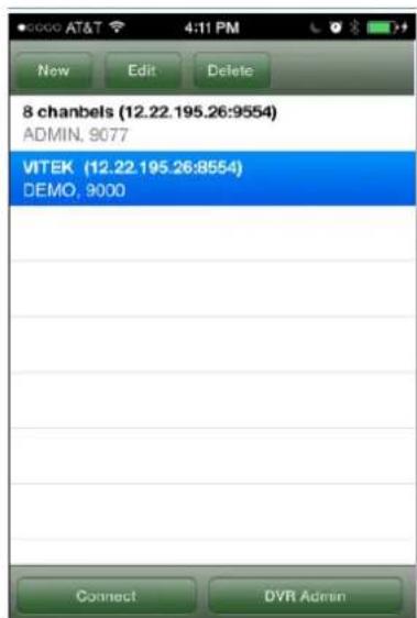 8 chanbels (12.22.195.26:9554) ADMIN, 9077 VITEK (12.22.195.26:8554) DEMO, 9000