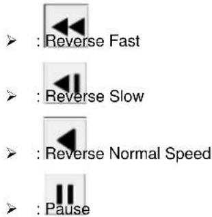 : Reverse Fast : Reverse Slow : Reverse Normal Speed : Pause