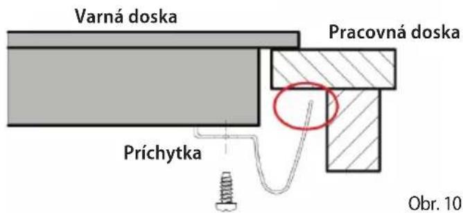 Varná doska Pracovná doska Príchytka Obr. 10