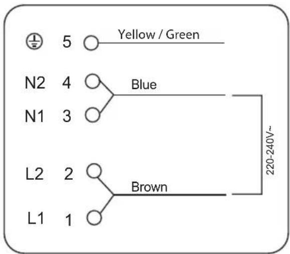 Concept IDV5660WH - Connecting the hob by a 3-core mains cable (230 V) - 1