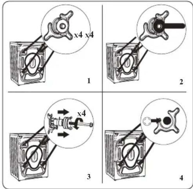 Kernau KFWM 7511 R - Removing the Transit Bolts - 1