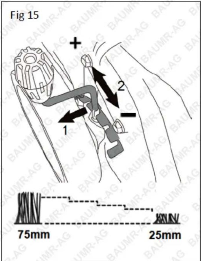 Baumr-AG 840SX - Setting the Cutting Height - 2