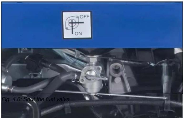 Endress ESE 606 HS-GT - Proceed as follows to empty generator's fuel tank: - 1