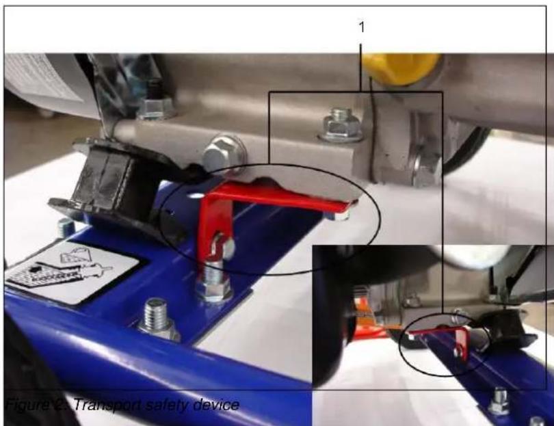 Endress ESE 606 DHS-GT - Dismantling the transport safety device - 1