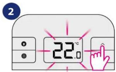Salus RT310SR - Manual mode - changing temperature setpoint - 3