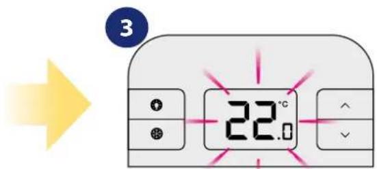 Salus RT310SR - Manual mode - changing temperature setpoint - 4