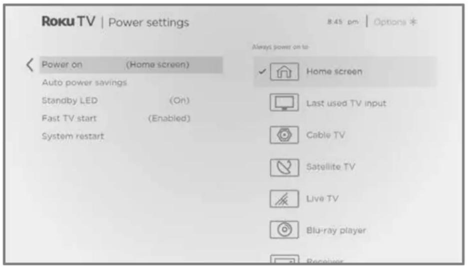Element EQ650AB65R - Power on settings - 1