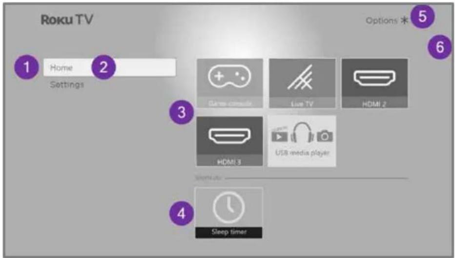 Element EQ650AB65R - Typical connected Home screen - 1