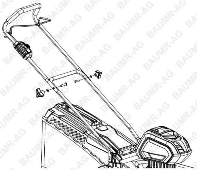 Baumr-AG 650CX - Unfolding and Adjusting the Handle - 1