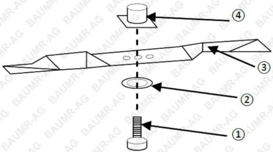 Baumr-AG 650CX - Replacing the Cutting Blade - 2