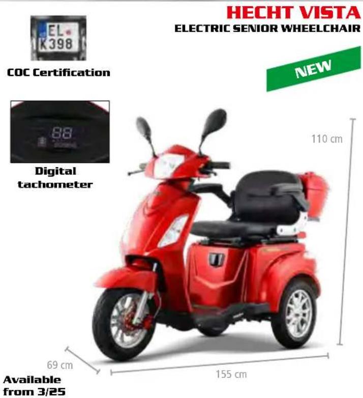 Hecht GG 2500 - E-SCOOTERS, SENIOR WHEELCHAIRS - 1