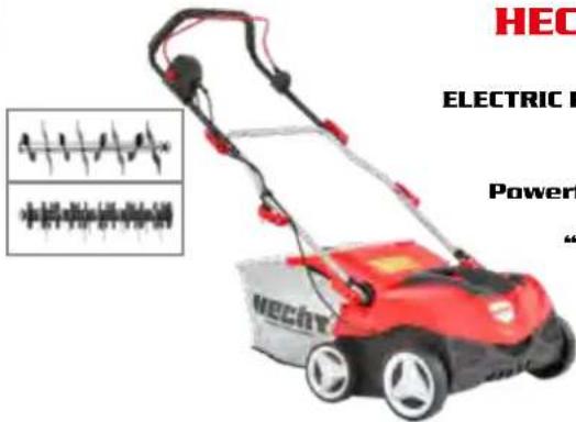 Hecht GG 2500 - ELECRTIC AND ACCU LAWN AERATORS - 48