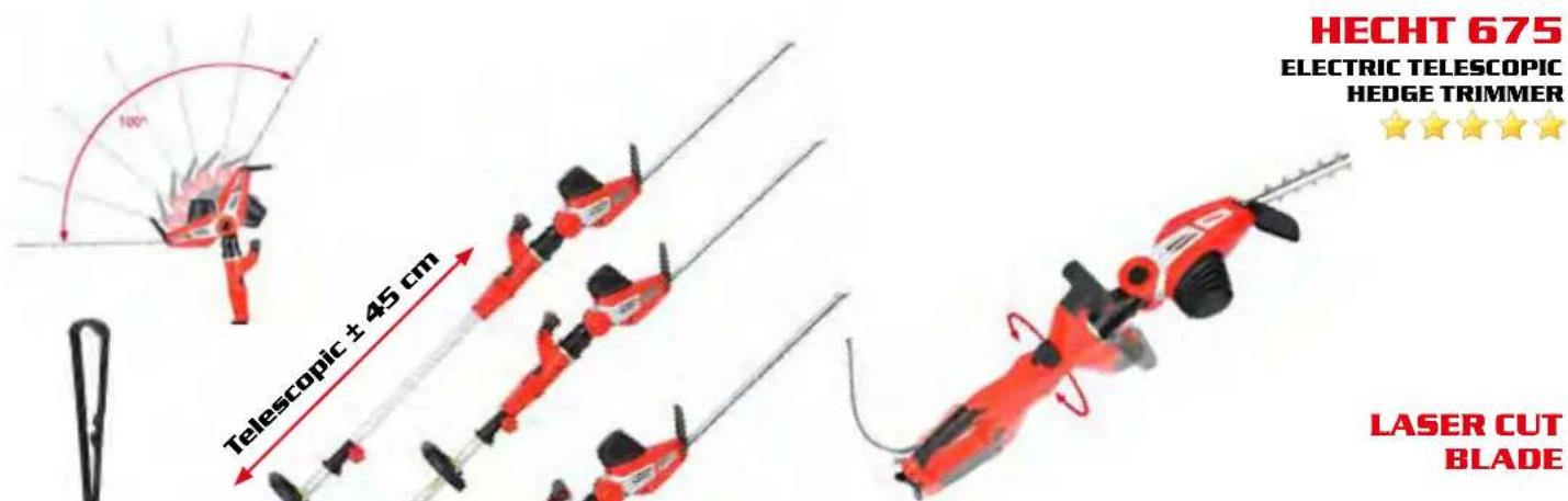 Hecht GG 2500 - ACCU AND ELECTRIC HEDGE TRIMMERS - 2