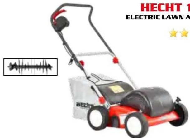 Hecht GG 2500 - ELECRTIC AND ACCU LAWN AERATORS - 25