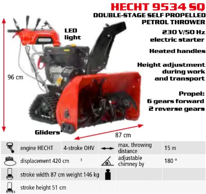 Hecht GG 2500 - PETROL SNOWTHROWERS - 5