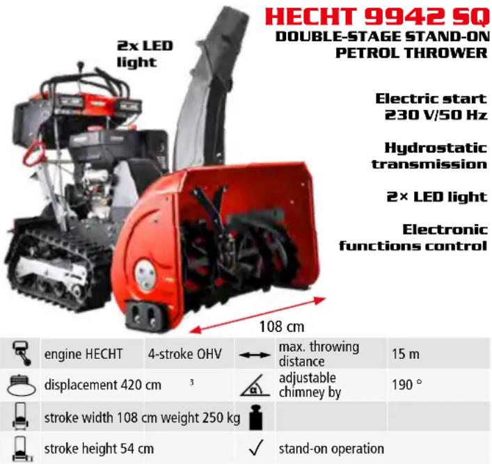 Hecht GG 2500 - PETROL SNOWTHROWERS - 6