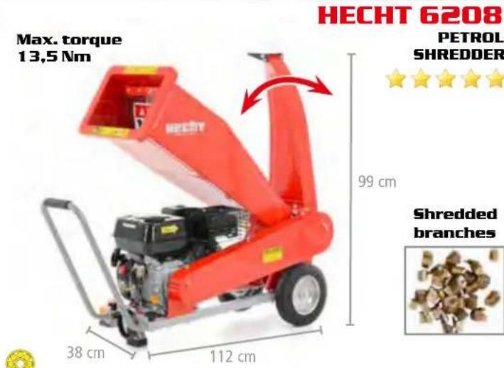 Hecht GG 2500 - PETROL SHREDDERS, WOOD LOGGER - 20