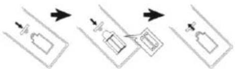 BLAUPUNKT MB06.2 - Namestitev baterije daljinskega upravljalnika - 1