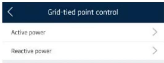 Grid-tied point control Active power > Reactive power >