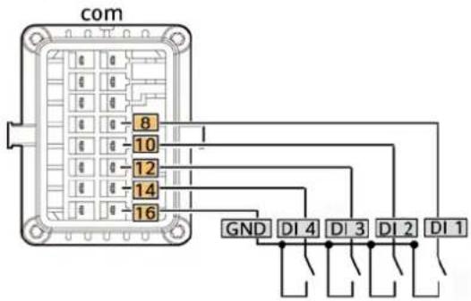 com 8 10 12 14 16 GND DI 4 DI 3 DI 2 DI 1
