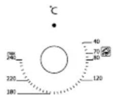 °C 240 220 180 40 70 80 120