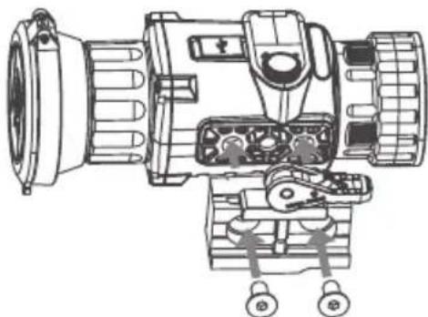 AGM Rattler TC35-640 - INSTALLING THE RATTLER ON A PICATINNY/WEAVER RAIL - 1