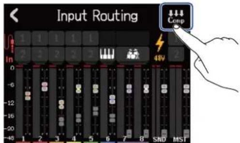 Input Routing Comp In 1 1 1 1 1 2 2 2 2 2 48V 12 16 12 16 16 SND MSI