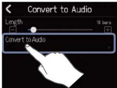 Convert to Audio Length 10 bars Convert to Audio >