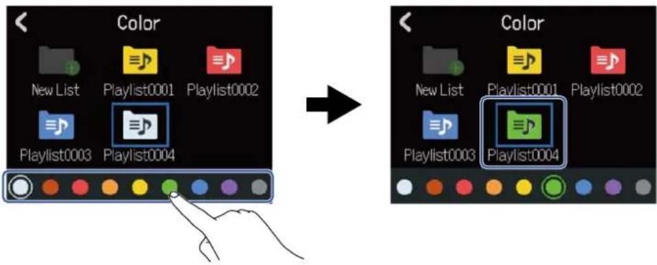 Color New List Playlist0001 Playlist0002 Playlist0003 Playlist0004 → Color New List Playlist0001 Playlist0002 Playlist0003 Playlist0004