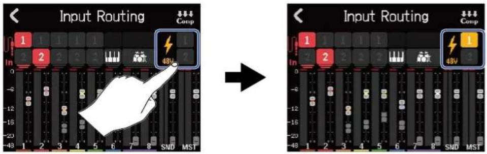 Input Routing Comp 1 2 In 48V SND MST Input Routing Comp 1 2 In 43V
