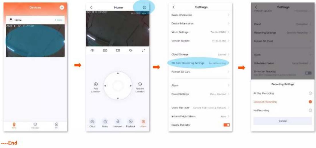 Tenda CT6 V1.0 - Micro SD card recording settings - 1