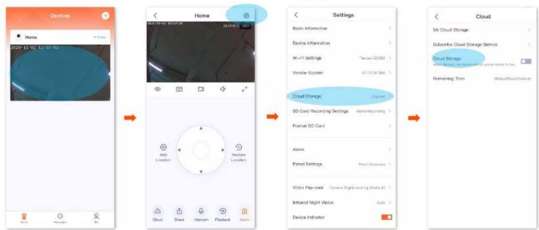 Tenda CT6 V1.0 - Disable the cloud storage service - 1